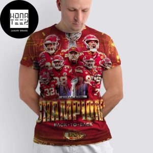Kansas City Chiefs Back To Back Super Bowl Champions 2024 Fan Gifts All Over Print Shirt