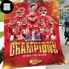 Kansas City Chiefs Super Bowl Champions LVIII 2024 Fan Gifts Queen Bedding Set Fleece Blanket