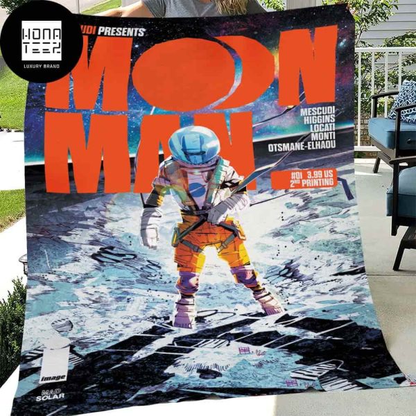 Kid Cudi Presents Moon Man Fan Gifts Queen Bedding Set Fleece Blanket