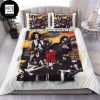 Led Zeppelin By Led Zeppelin Red Wine And Golden Color Queen Bedding Set