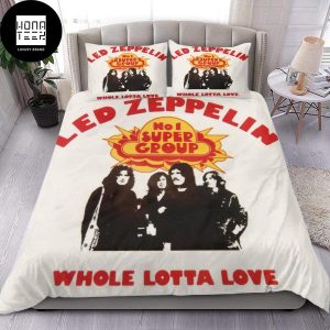 Led Zeppelin Whole Lotta Love White Color King Bedding Set