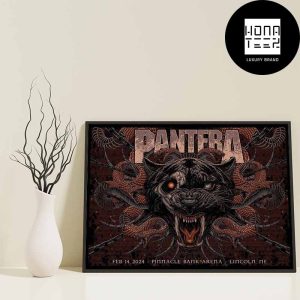 Pantera Feb 14 2024 Lincoln Nebraska Black Panther And Snake Fan Gifts Home Decor Poster Canvas