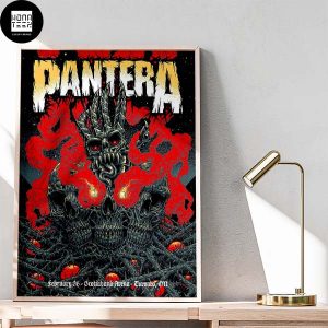 Pantera Show Feb 26 2024 Scotiabank Arena Toronto Ontario Fan Gifts Home Decor Poster Canvas