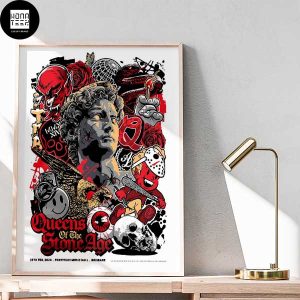 Queens Of The Stone Age Feb 25th 2024 Brisbane Show Australia Fan Gifts Home Decor Poster Canvas