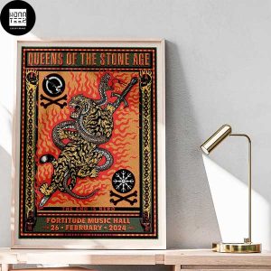 Queens Of The Stone Age Feb 26th 2024 Fortitude Music Hall Brisbane Night 2 Fan Gifts Home Decor Poster Canvas