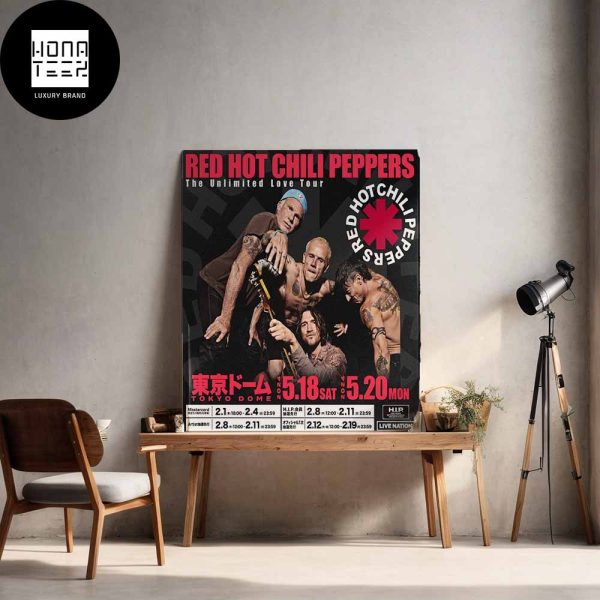 Red Hot Chili Peppers The Unlimited Love Tour Tokyo Dome Tokyo May 18-20 2024 Fan Gifts Home Decor Poster Canvas