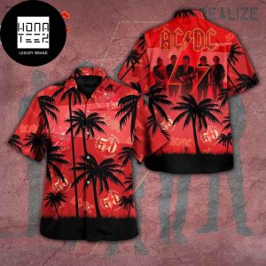 ACDC Fifty Logo And Palm Tree 2024 Trending Hawaiian Shirt