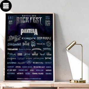 Barcelona Rock Fest July 5, 6 and 7 in Santa Coloma de Gramenet Barcelona Fan Gifts Home Decor Poster Canvas