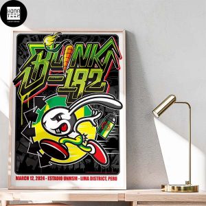 Blink-182 March 12 2024 Estadio Unmsm Lima District Peru Fan Gifts Home Decor Poster Canvas