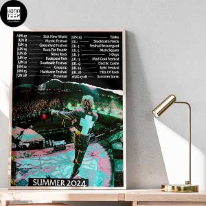 Bring Me The Horizon Rock Band Summer Tour Date 2024 Fan Gifts Home Decor Poster Canvas