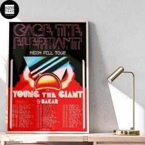 Cage The Elephant Neon Pill Tour Date 2024 Fan Gifts Home Decor Poster Canvas