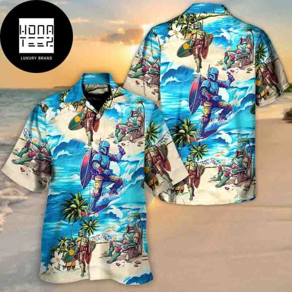 Disney Star Wars Boba Fett Starwars Surfing 2024 Trending Hawaiian Shirt