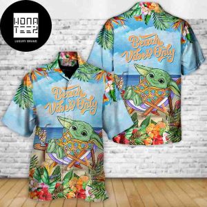 Disney Star Wars Cartoon Baby Yoda Beach Vibes 2024 Trending Hawaiian Shirt