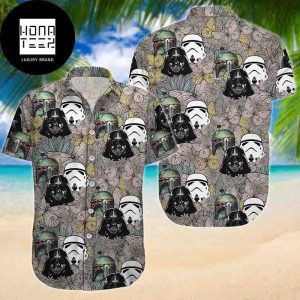 Disney Star Wars Characters Face Floral Aloha 2024 Trending Hawaiian Shirt