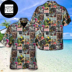 Disney Star Wars Comic Pattern 2024 Trending Hawaiian Shirt