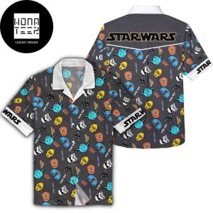 Disney Star Wars Darth Vader Chewbacca Yoda Heads Pattern 2024 Trending Hawaiian Shirt