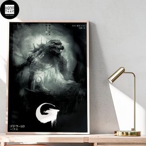 Godzilla Minus One An Official New Poster Black And White Classic Home Decor Poster Canvas