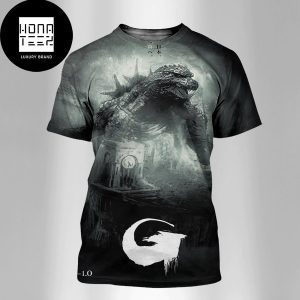 Godzilla Minus One An Official New Poster Black And White Fan Gifts All Over Print Shirt
