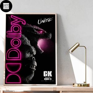Godzilla x Kong The New Empire Dolby Neon Style March 29 2024 Fan Gifts Home Decor Poster Canvas