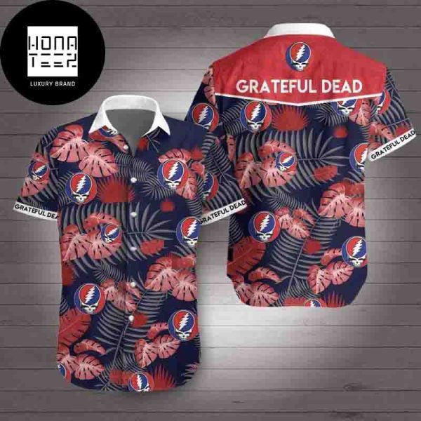 Grateful Dead Dancing Bears Red Navy Color 2024 Trendy Hawaiian Shirt