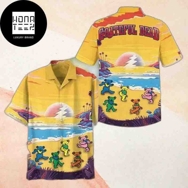 Grateful Dead Dancing Bear On The Beach 2024 Trendy Hawaiian Shirt