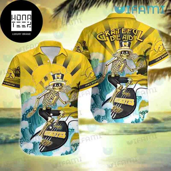 Grateful Dead Skeleton Surfing Iowa Hawkeyes 2024 Trendy Hawaiian Shirt