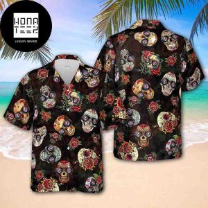 Grateful Dead Skull With Logo Glasses Floral 2024 Trendy Hawaiian Shirt