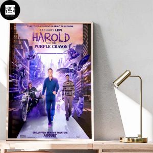 Harold And the Purple Crayon Movie 2024 Cute Poster Purple Fan Gifts Home Decor Poster Canvas