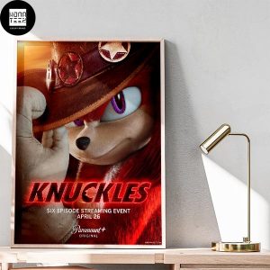 Knuckles New Poster Premieres April 26 2024 Fan Gifts Home Decor Poster Canvas