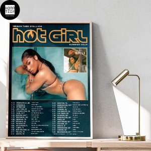 Megan Thee Stallion Hot Girl Summer Tour 2024 New Poster Home Decor Poster Canvas