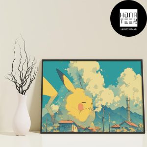 Pikachu Making Clouds In A Dream Fan Gifts Home Decor Poster Canvas