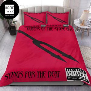 Queens Of The Stone Age Songs For The Deaf Classic Black And Red King Bedding Set