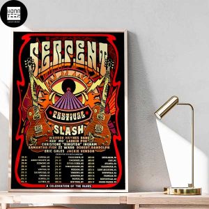 Slash Announces Summer 2024 Traveling Blues Serpent Festival Fan Gifts Home Decor Poster Canvas