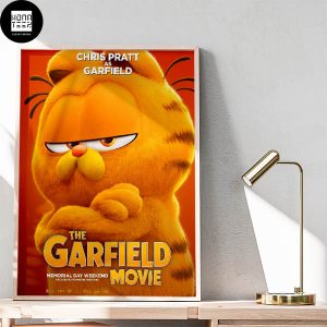The Garfield Movie In Theaters Memorial Day Weekend Fan Gifts Home Decor Poster Canvas