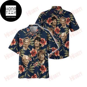 The Rolling Stones Member Logo And Tropical Flower 2024 Trending Hawaiian Shirt