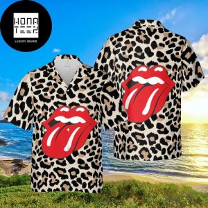 The Rolling Stones With Leopard Pattern 2024 Trending Hawaiian Shirt