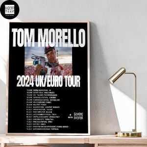 Tom Morello 2024 UK Euro Tour Fan Gifts Home Decor Poster Canvas