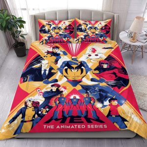 X-Men 97 The Animated Series Red And Yellow Color Queen Bedding Set