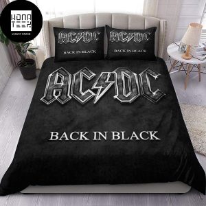 ACDC Back In Black Cover Diamond Style King Bedding Set