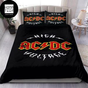 ACDC High Voltage Logo Queen Bedding Set