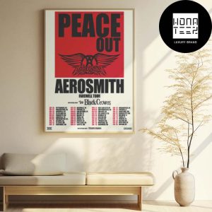 Aerosmith Farewell Tour 2024 Peach Out Tour Date New Fan Gifts Home Decor Poster Canvas