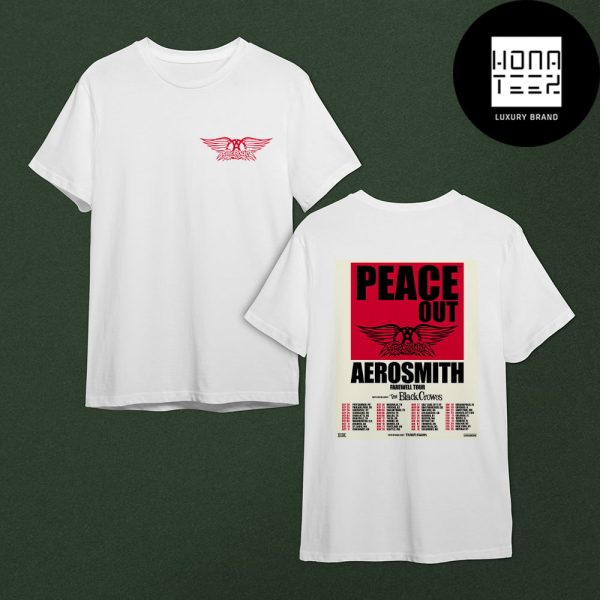 Aerosmith Farewell Tour 2024 Peach Out Tour Date New Fan Gifts Two Sides Classic T-Shirt