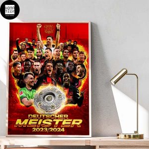 Bayer Leverkusen Win 1st Ever Bundesliga Title Fan Gifts Home Decor Poster Canvas