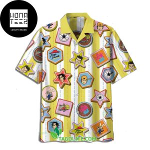 Blink-182 Cute Sticker Summer White And Yellow 2024 Trending Hawaiian Shirt
