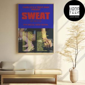 Charli XCX And Troye Sivan SWEAT North America 2024 Tour Date Fan Gifts Home Decor Poster Canvas