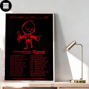 Chevelle Tour Date 2024 Fan Gifts Home Decor Poster Canvas