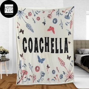Coachella 2024 Fan Gifts Queen Bedding Set Fleece Blanket