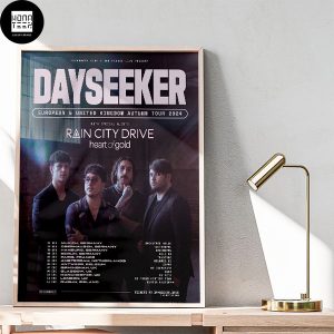 Dayseeker UK And EU Autumn Tour 2024 Tour Date Fan Gifts Home Decor Poster Canvas