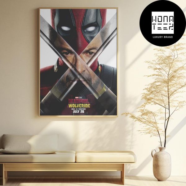 Deadpool And Wolverine New Poster Deadpool And Sword Fan Gifts Home Decor Poster Canvas