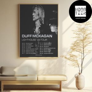 Duff Mckagan Guns N Roses Lighthouse 24 Tour UK Europe Fan Gifts Home Decor Poster Canvas